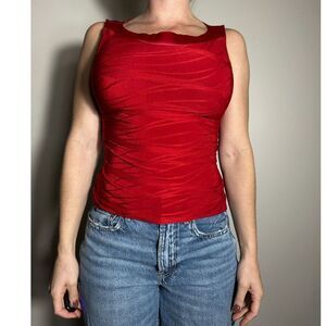 Vintage My Michelle MADE IN USA Gorgeous Red Top Size M